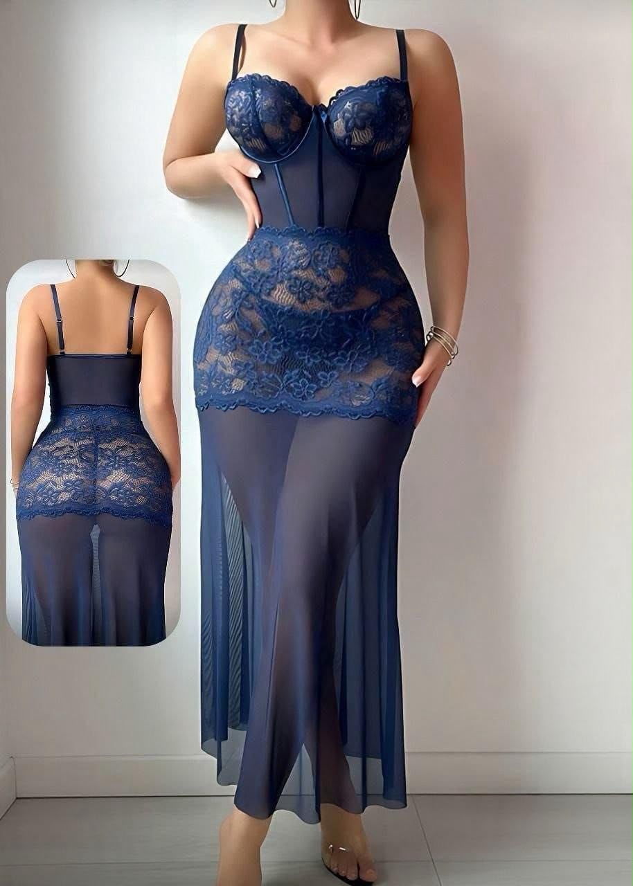 Lace & Mesh Babydoll Set