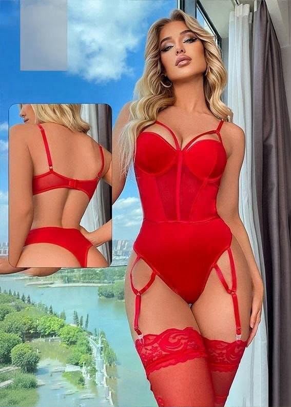 Lace-Adorned Bodysuit