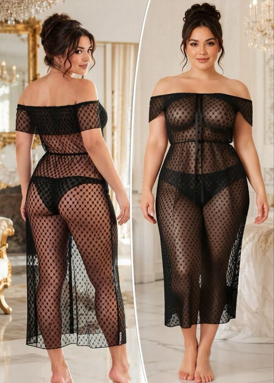 Sheer Overlay Lingerie Set