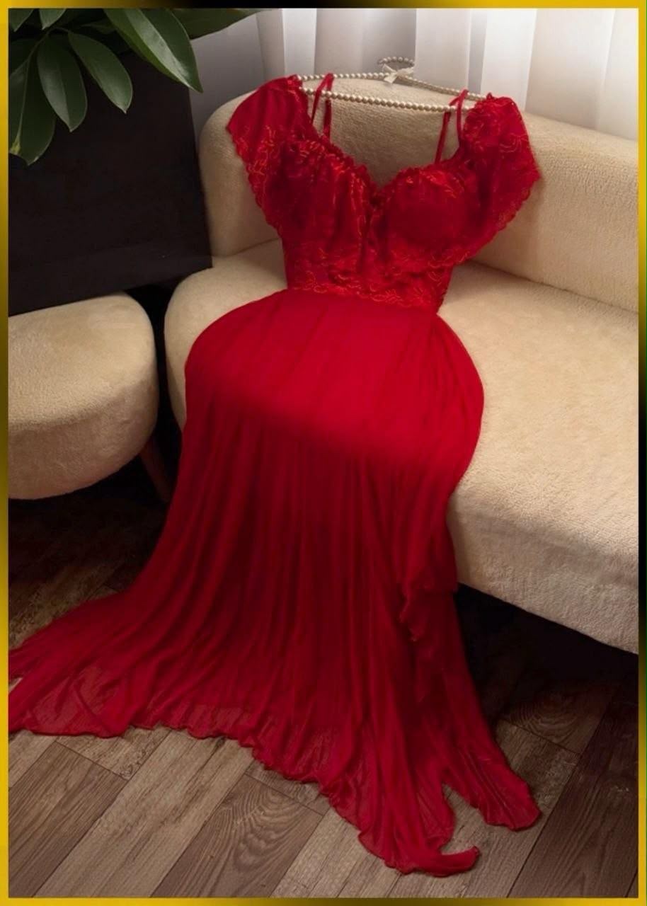 Off-Shoulder Lace Gown