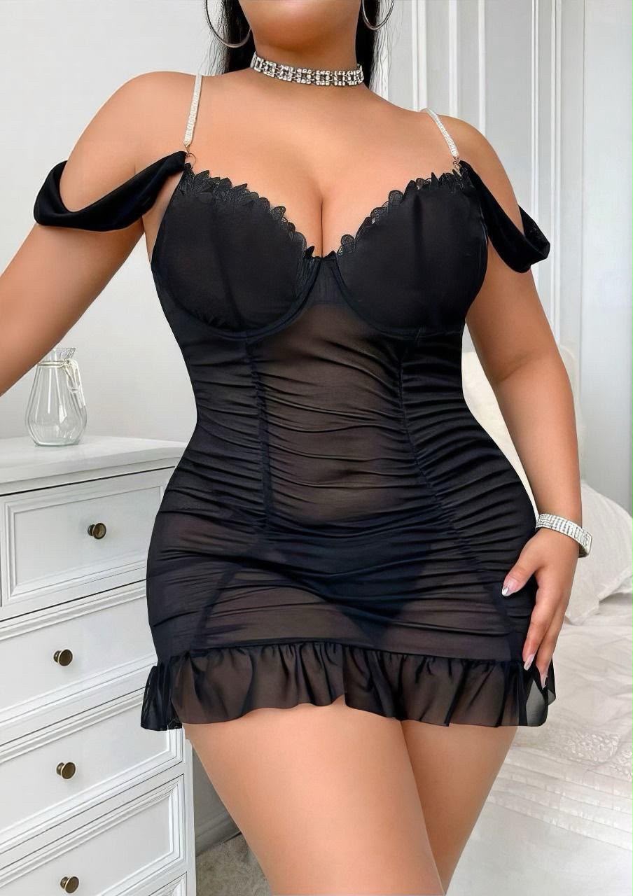 Off-Shoulder Ruffle Dress